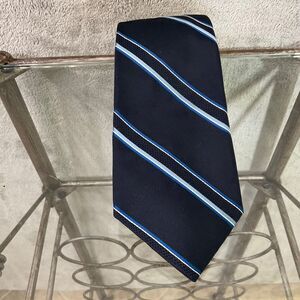 Vtg. Norton Ditto Italian Silk men’s Tie Hand made USA smooth/textured stripes